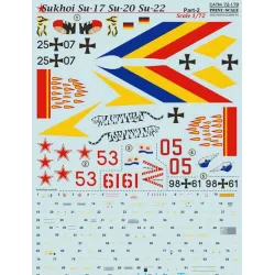 DECAL FOR SUKHOI SU-17, PART 2 1/72 PRINT SCALE 72-179
