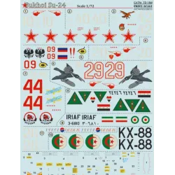 DECAL FOR SUKHOI SU-24 BOMBER 1/72 PRINT SCALE 72-184