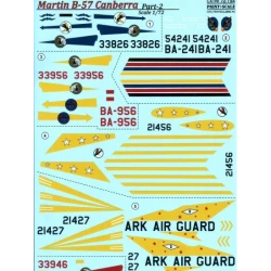 DECAL FOR B-57 CANBERRA, PART 2 1/72 PRINT SCALE 72-194