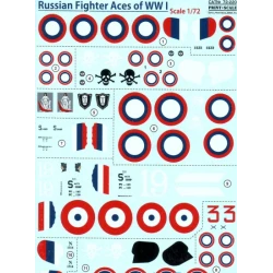DECAL FOR RUSSIAN FIGHTER ACES OF WWL 1/72 PRINT SCALE 72-220