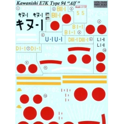 DECAL FOR KAWANISHI E7K TYPE 94 ALF 1/72 PRINT SCALE 72-222