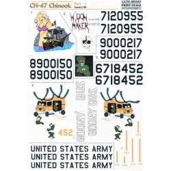 DECAL FOR HELICOPTER CH-47 CHINOOK PART 1 1/48 PRINT SCALE 48-043