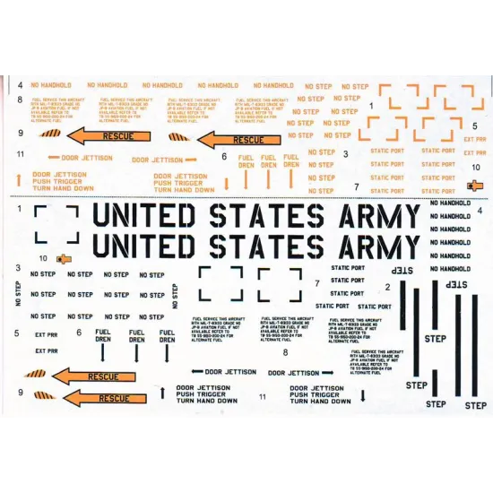 DECAL FOR HELICOPTER CH-47 CHINOOK PART 1 1/48 PRINT SCALE 48-043