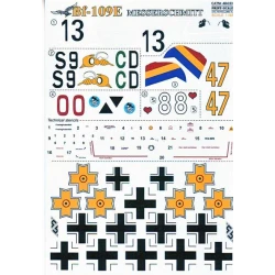 DECAL FOR MESSERSCHMITT ME-109 E PART 2 1/48 PRINT SCALE 48-033