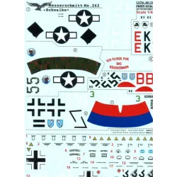 DECAL FOR MESSERSCHMITT ME.262 SCHWALBE 1/48 PRINT SCALE 48-100
