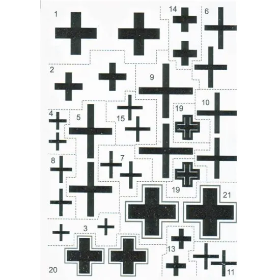 DECAL FOR JET FIGHTER FOKKER D VII PART 2, 3 SHEETS 1/48 PRINT SCALE 48-026