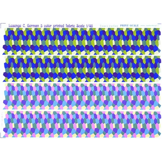 DECAL FOR JET FIGHTER FOKKER D VII PART 1, 4 SHEETS 1/48 PRINT SCALE 48-025