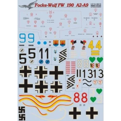 DECAL FOR FW 190 A2-A9 1/48 PRINT SCALE 48-015