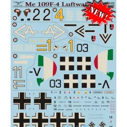 DECAL FOR ME 109 F-4 LUFTWAFFE PART 1 1/48 PRINT SCALE 48-052
