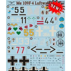DECAL FOR ME 109 F-4 LUFTWAFFE PART 2 1/48 PRINT SCALE 48-053