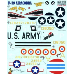 DECAL FOR P-39 AIRACOBRA 1/48 PRINT SCALE 48-059