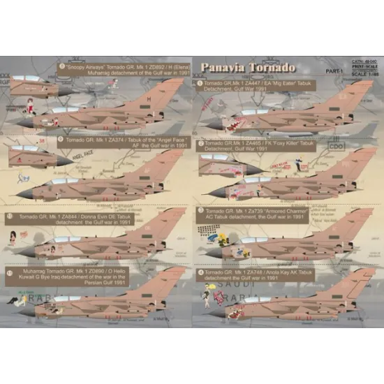 DECAL FOR PANAVIA TORNADO PART 1 1/48 PRINT SCALE 48-040