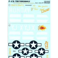 DECAL FOR P-47D THUNDERBOLT RAZORBACK ACES OVER EUROPE, PART 2 1/48 PRINT SCALE 48-078