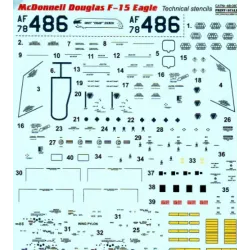 DECAL FOR MCDONNELL DOUGLAS F-15 EAGLE 1/48 PRINT SCALE 48-087