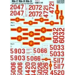 DECAL FOR NORTH VIETNAMESE MIGS (MIG 17,MIG 19,MIG 21) OF THE VIETNAM WAR, PART 2 1/48 PRINT SCALE 48-089