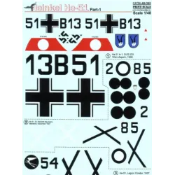DECAL FOR HEINKEL NE-51, PART 1 1/48 PRINT SCALE 48-092