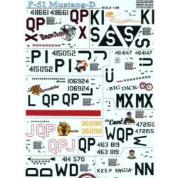 DECAL FOR P-51-D MUSTANG 1/48 PRINT SCALE 48-039