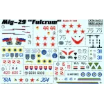 DECAL FOR MIG-29 1/144 PRINT SCALE 144-012