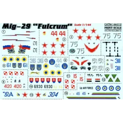 DECAL FOR MIG-29 1/144 PRINT SCALE 144-012