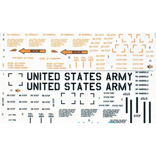 DECAL FOR HELICOPTER CH-47 CHINOOK PART 2 1/32 PRINT SCALE 32-008