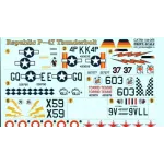 DECAL FOR REPUBLIC P-47 THUNDERBOLT 1/144 PRINT SCALE 144-005