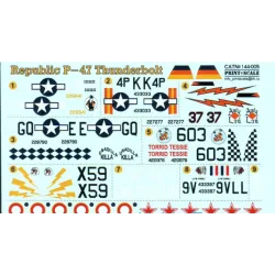 DECAL FOR REPUBLIC P-47 THUNDERBOLT 1/144 PRINT SCALE 144-005