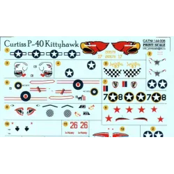 DECAL FOR CURTISS P-40 KITTEHAWK 1/144 PRINT SCALE 144-006