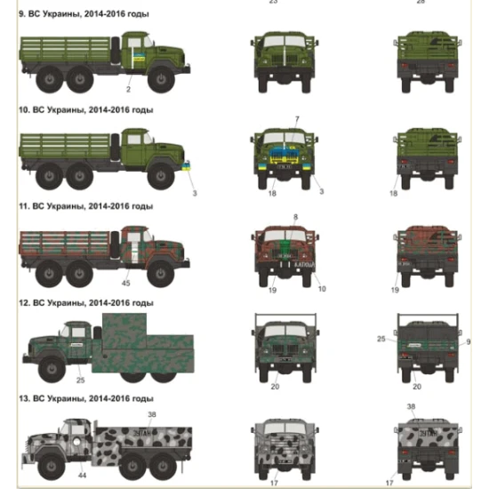 DECALS FOR ZIL-131 ARMY TRUCK 1/35 Dan Models 35015