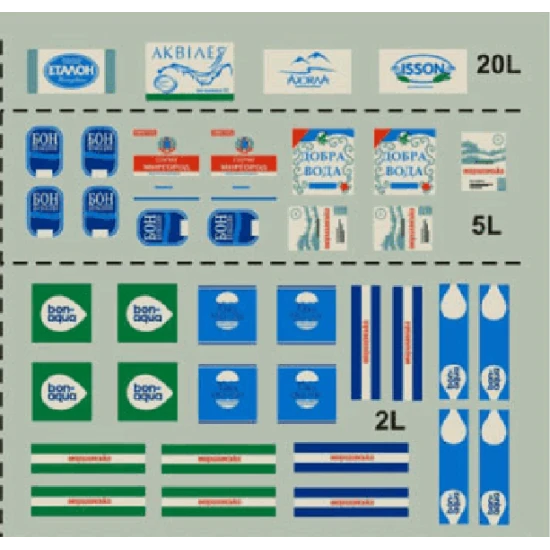 DECAL FOR BOTTLED MINERAL WATER 1/35 DAN MODELS 35009