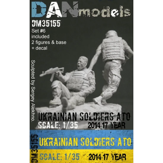 UKRAINIAN SOLDIERS 2014-UKRAINE. ATO, SET 6 (RESIN) 2 SOLDIERS AND DECAL 1/35 Dan Models 35155