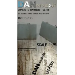 MATERIAL FOR DIORAMAS. CONCRETE BARRIER, SET 6 (LIMITED EDITION) 1/35 DAN MODELS 35205