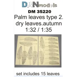 MATERIAL FOR DIORAMAS. PALM LEAVES, YELLOW (DRY LEAVES. AUTUMN) TYPE 2 1/35 DAN MODELS 35220