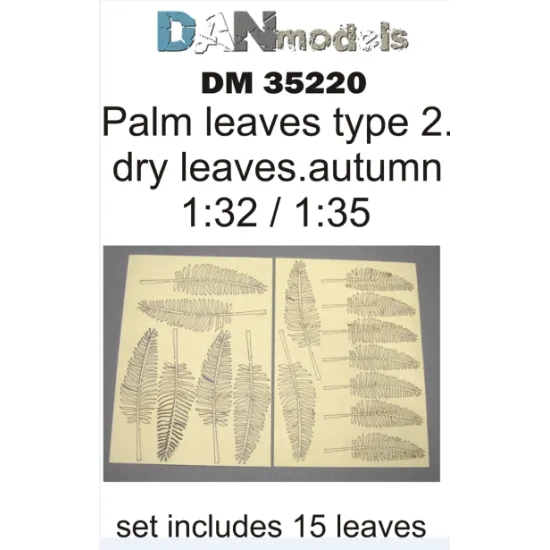 MATERIAL FOR DIORAMAS. PALM LEAVES, YELLOW (DRY LEAVES. AUTUMN) TYPE 2 1/35 DAN MODELS 35220