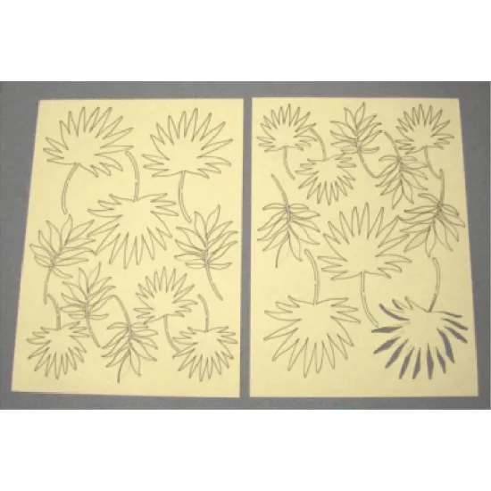 MATERIAL FOR DIORAMAS PALM LEAVES YELLOW DRY LEAVES AUTUMN TYPE 6 1/35 DAN MODELS 35224