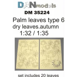 MATERIAL FOR DIORAMAS PALM LEAVES YELLOW DRY LEAVES AUTUMN TYPE 6 1/35 DAN MODELS 35224