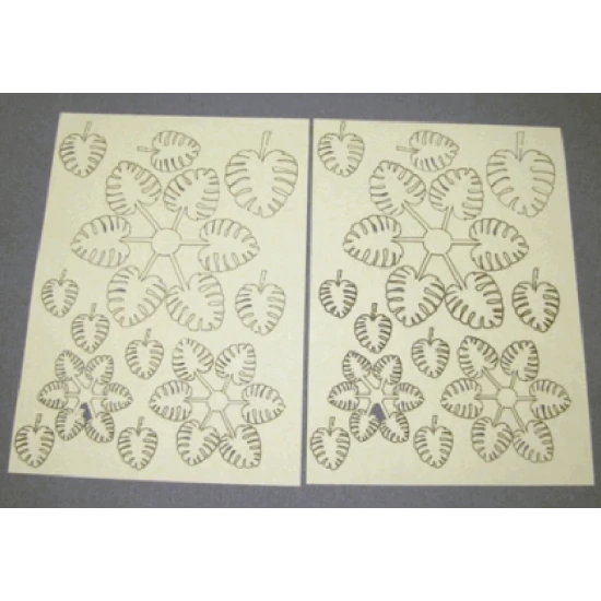 MATERIAL FOR DIORAMAS. FERN LEAVES, YELLOW (DRY LEAVES. AUTUMN) TYPE 8 1/35 DAN MODELS 35226