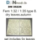 MATERIAL FOR DIORAMAS. FERN LEAVES, YELLOW (DRY LEAVES. AUTUMN) TYPE 8 1/35 DAN MODELS 35226
