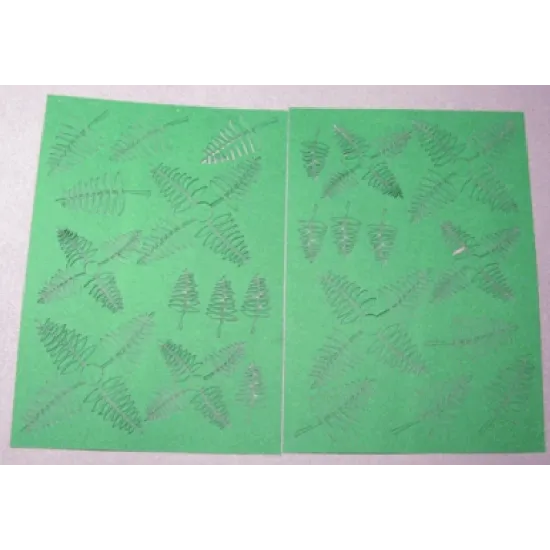 MATERIAL FOR DIORAMAS. FERN LEAVES TYPE 9, GREEN 1/35 DAN MODELS 35227