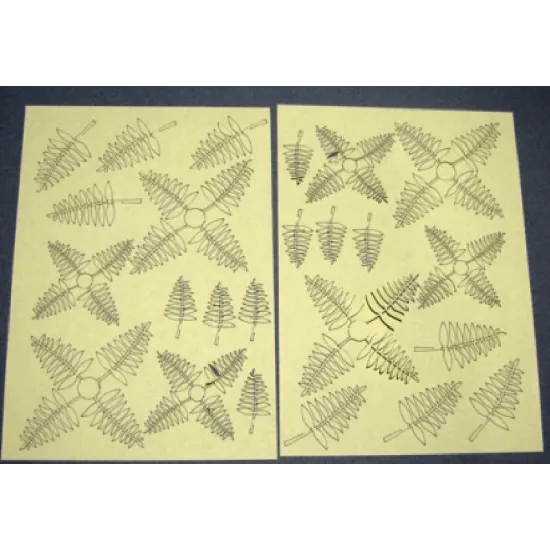 MATERIAL FOR DIORAMAS. FERN LEAVES, YELLOW (DRY LEAVES. AUTUMN) TYPE 10 1/35 DAN MODELS 35228