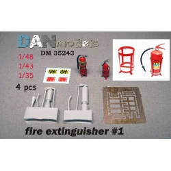 FIRE EXTINGUISHER ON A STAND 1 FOR DIORAMA 4 PSC 1/48 DAN MODELS 35243