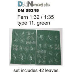 MATERIAL FOR DIORAMAS. FERN LEAVES TYPE 11, GREEN 1/35 DAN MODELS 35245