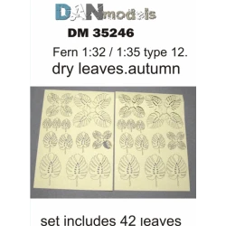 MATERIAL FOR DIORAMAS. FERN LEAVES, YELLOW TYPE 11 (DRY LEAVES. AUTUMN) 1/35 DAN MODELS 35246
