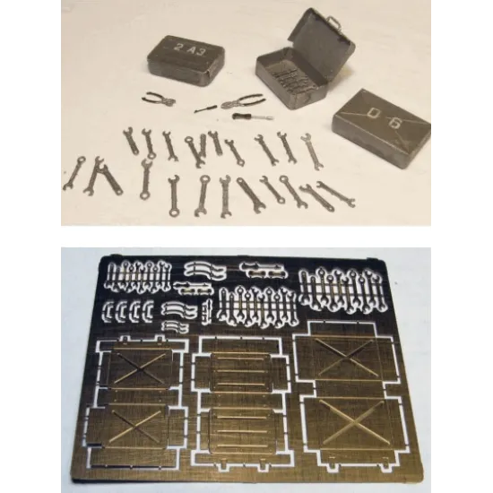 SET OF TOOLS. TOOL BOXES 1/48 DAN MODELS 48509