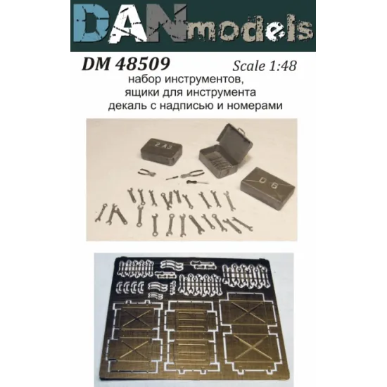 SET OF TOOLS. TOOL BOXES 1/48 DAN MODELS 48509