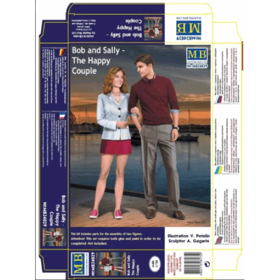 BOB AND SALLY - THE HAPPY COUPLE, DANGEROUS CURVES SERIES PLASTIC MODEL KIT 1/24 MASTER BOX 24029