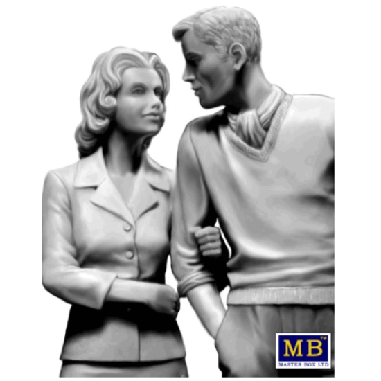 BOB AND SALLY - THE HAPPY COUPLE, DANGEROUS CURVES SERIES PLASTIC MODEL KIT 1/24 MASTER BOX 24029
