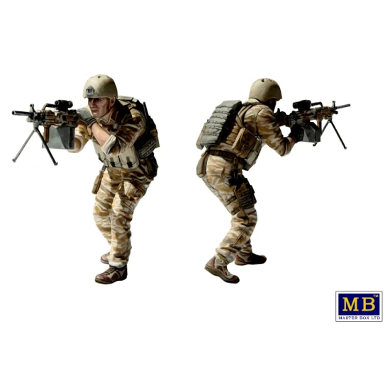 UNDER FIRE . MODERN US INFANTRY 4 figure 1/35 MASTER BOX 35193