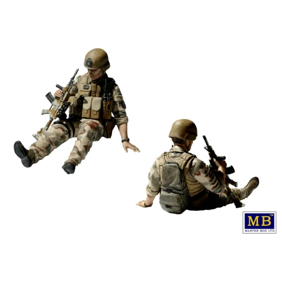 UNDER FIRE . MODERN US INFANTRY 4 figure 1/35 MASTER BOX 35193