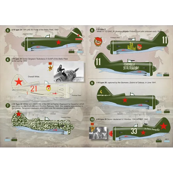 DECAL 1/32 FOR POLIKARPOV I-16 PRINT SCALE 32-015