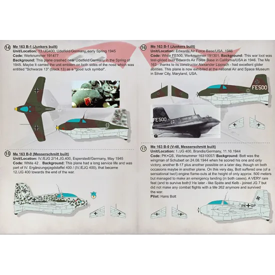DECAL 1/72 FOR MESSERSCHMITT ME.163 KOMET PRINT SCALE 72-303